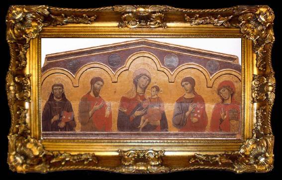 framed  Guido da Siena Madonna and Child with Four Saints, ta009-2